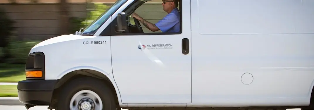 KIC Refrigeration service vehicle serving Lawrence area